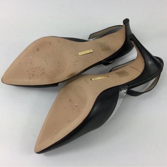 ✨SALE Louise ET CIE Kareens Slingback Stiletto Black Transparent Trim - Picture 7 of 7